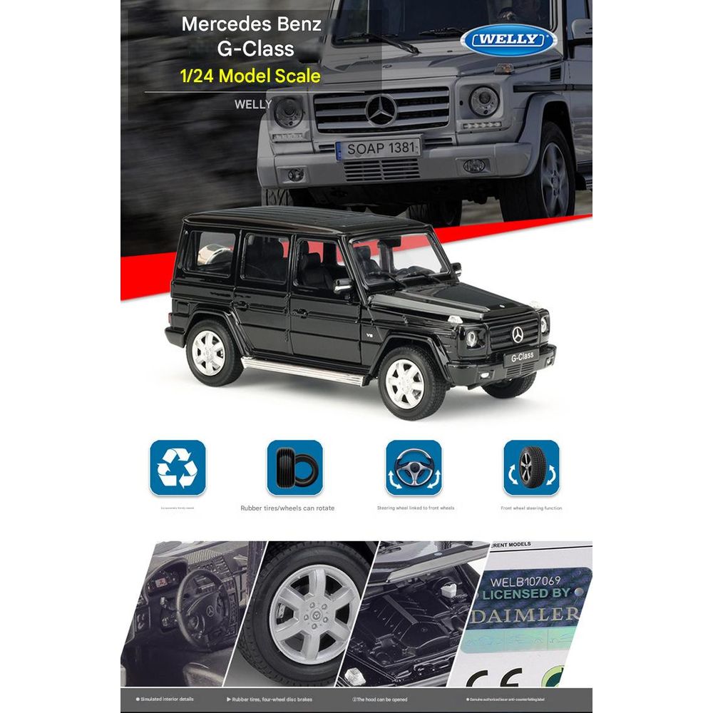 WELLY 1:24 Mercedes Benz Diecast Model