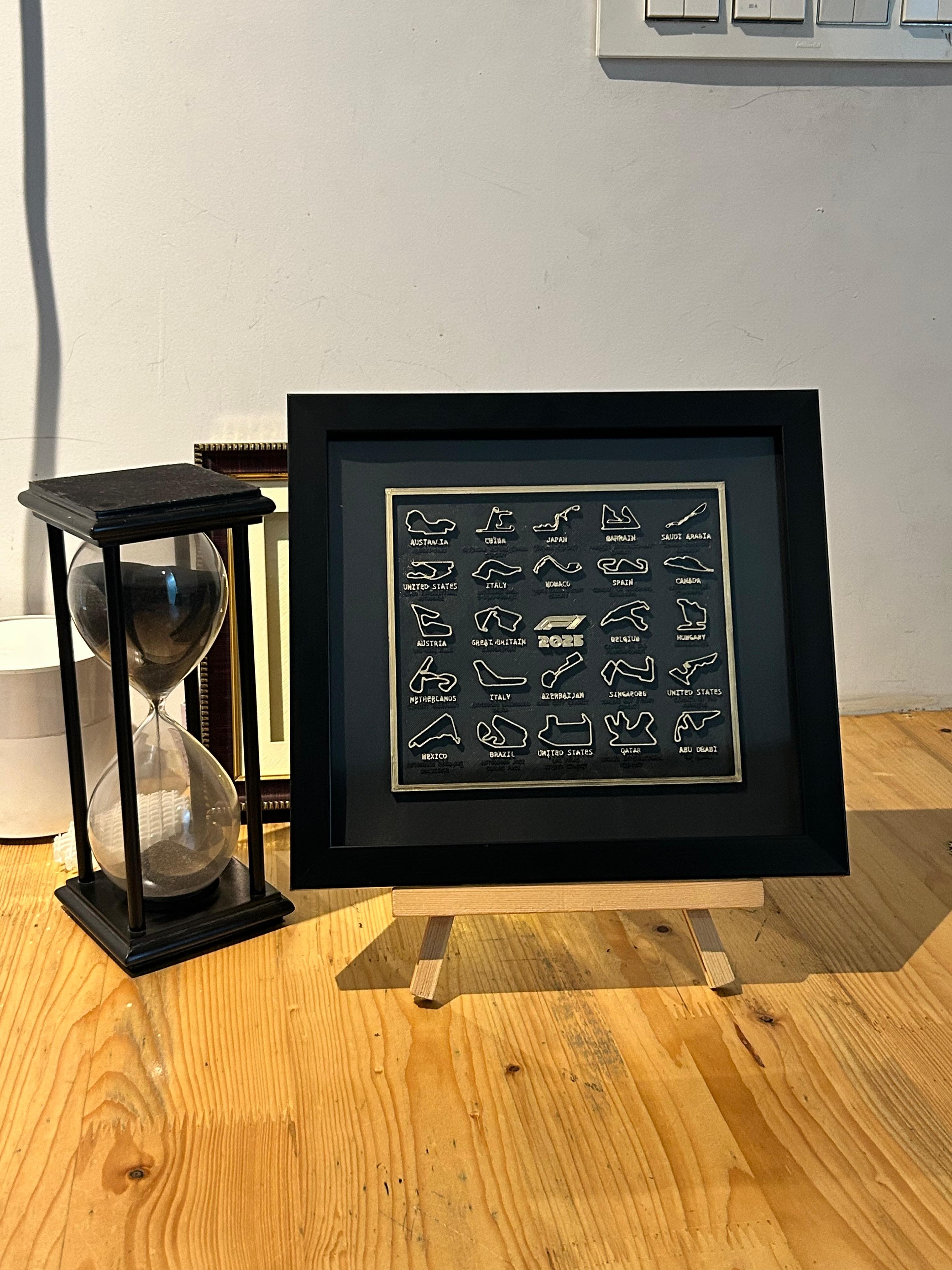 F1 2025 All Tracks Frame 3D Printed Handmade