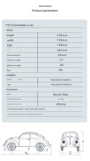 FMS 1/12 Retro Beetle RC Car