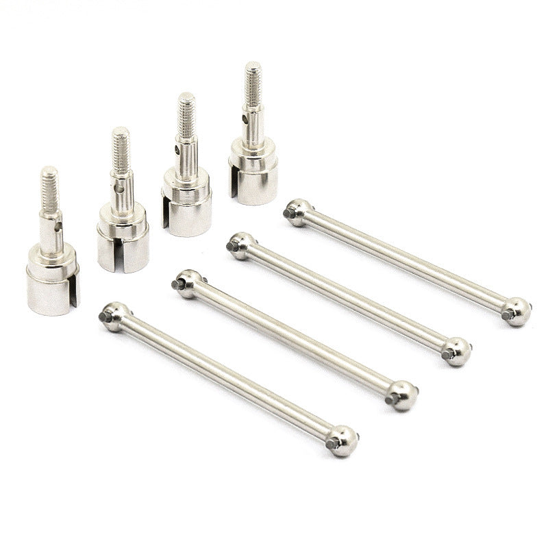 HSP Unlimited 1:10 Tram 94123 Oil Car 94122 Four-wheel Drive Shaft Assembly Wheel Axle 02033+02003 (Set of 4)