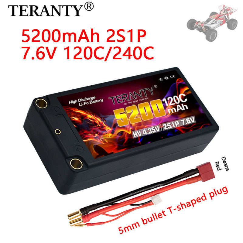 TERANTY 5200mAh 2S 7.6V 120C 1/12 drift racing big foot off-road RC lithium battery HV