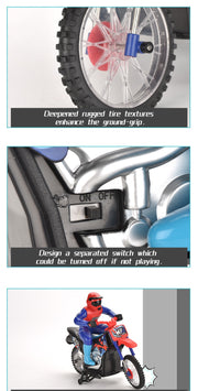 1/10 2.4GHz Electric Remote Control Spray Drift Racing Stunt Motorcycle with Lights