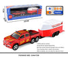 1:64 Mini 2.4 GHz Rechargeable 6 Wheels Remote Control Pickup Truck with Trailer