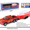 1:64 Mini 2.4 GHz Rechargeable 6 Wheels Remote Control Pickup Truck with Trailer