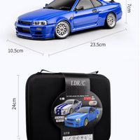 LDR/C LD1899 1:18 Nissan Skyline GTR R34 2.4GHz Metal Body Remote Control Drift Car