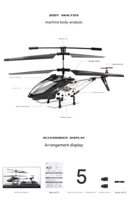 3.5 Channel Alloy Remote Control Helicopter with Light Display