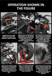 1:6 Kawasaki H2R Startup Sprayable Dynamic Alloy Diecast Model Bike with Sound and Light