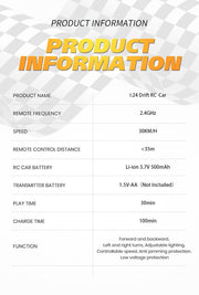 Ford 1:24 Drift RC Car 8605