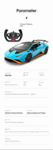 RASTAR 11KM/H 1:14 Lamborghini Huracan STO Remote Control Racing Car