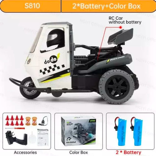 S810 1:16 23KM/H 2.4 GHz 80M Distance Remote Control Dodo Tricycle