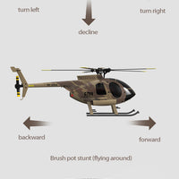 RC ERA C189 1:28 Fang MD500 Brushless Dual Simulation Model 6-Axis Gyro Remote Control Helicopter