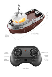Remote Control Tugboat Rescue 1008 detailed close-up