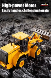 Huina 1552 1:16 11CH RC Loader Bulldozer Alloy Engineering Construction Truck with Lights