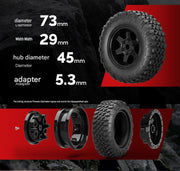 Little Demi R12-01Q 1:12 F150 4WD Off-Road Remote Control Pickup Truck with LED Lights