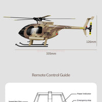 RC ERA C189 1:28 Fang MD500 Brushless Dual Simulation Model 6-Axis Gyro Remote Control Helicopter