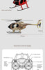 RC ERA C189 1:28 Fang MD500 Brushless Dual Simulation Model 6-Axis Gyro Remote Control Helicopter