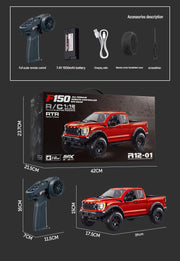 Little Demi R12-01Q 1:12 F150 4WD Off-Road Remote Control Pickup Truck with LED Lights