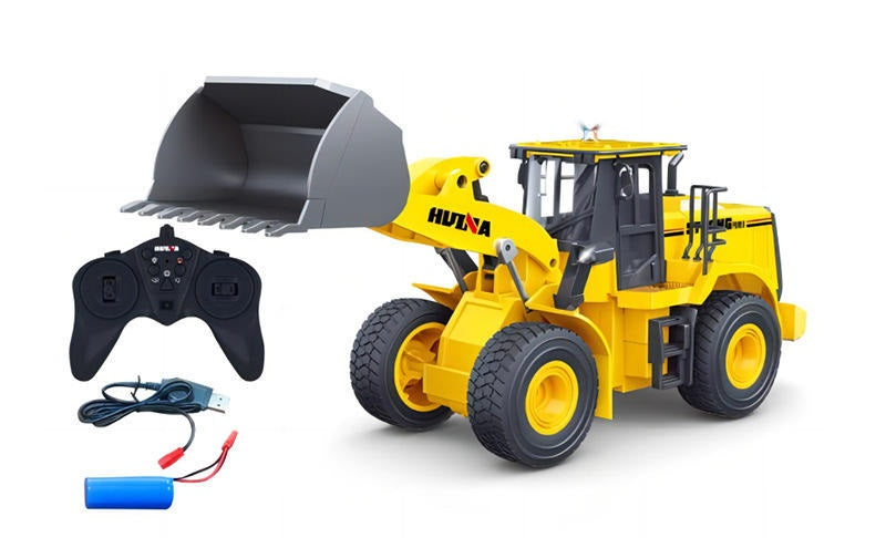 Huina 1552 1:16 11CH RC Loader Bulldozer Alloy Engineering Construction Truck with Lights