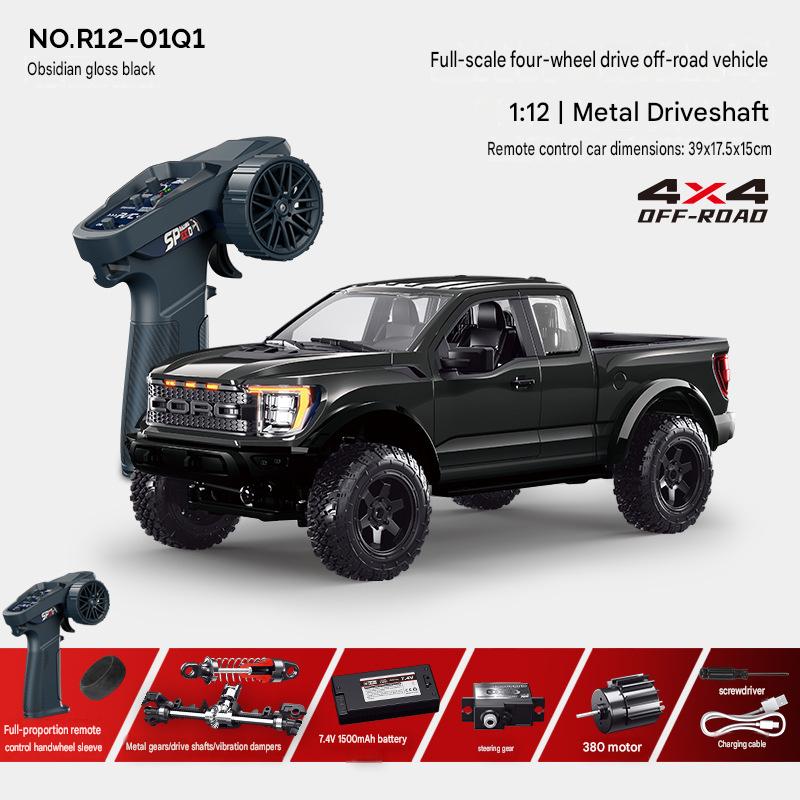 Little Demi R12-01Q 1:12 F150 4WD Off-Road Remote Control Pickup Truck with LED Lights