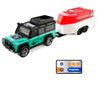 1:64 Mini 2.4 GHz Rechargeable Remote Control Jeep with Trailer