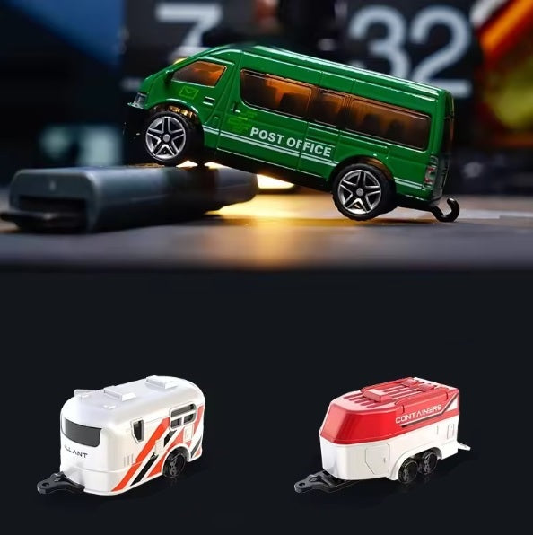 1:64 Mini Bluetooth Remote Control Car Van with Trailer