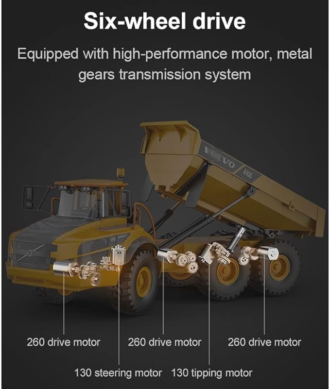 Double Eagle E591 Volvo Remote Control Articulated Dump Truck