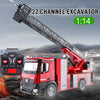 Huina 1561 1:14 Rc Simulation Fire Truck