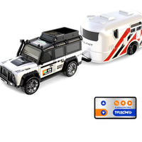 1:64 Mini 2.4 GHz Rechargeable Remote Control Jeep with Trailer