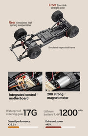 Toyota LC79 MN82S Remote Control Four-wheel Off-road Pickup Car