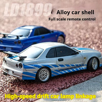 LDR/C LD1899 1:18 Nissan Skyline GTR R34 2.4GHz Metal Body Remote Control Drift Car