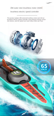 TORNADO 50KM/H Anti-Rollover Electric Brushless Remote Control Speedboat