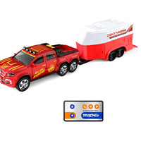 1:64 Mini 2.4 GHz Rechargeable 6 Wheels Remote Control Pickup Truck with Trailer