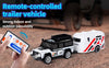 1:64 Mini 2.4 GHz Rechargeable Remote Control Jeep with Trailer