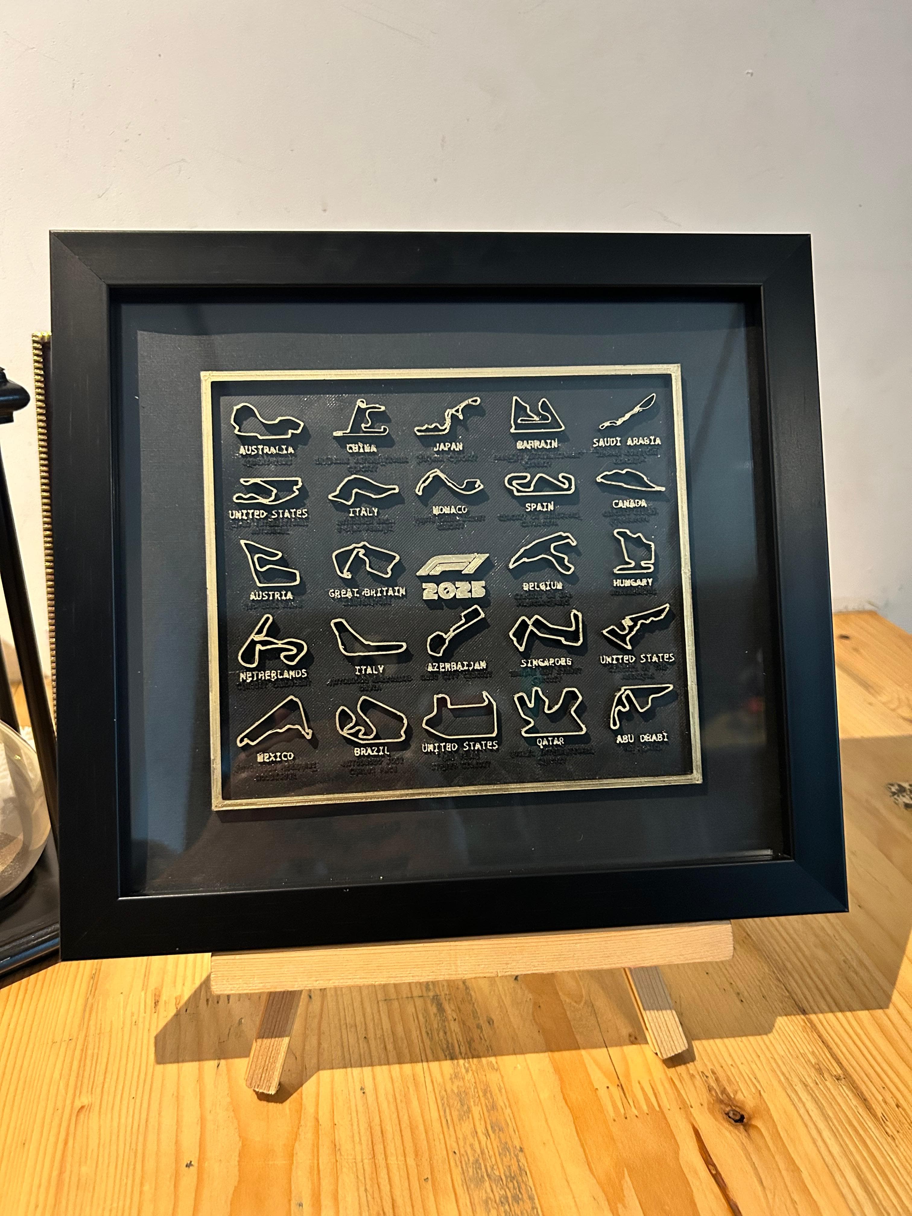 F1 2025 All Tracks Frame 3D Printed Handmade