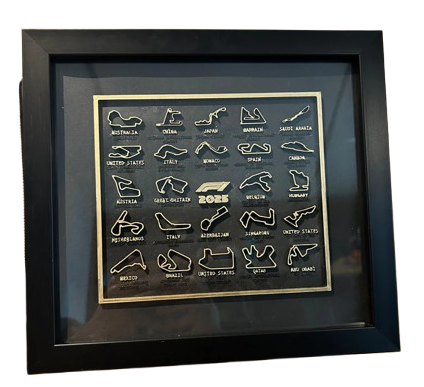 F1 2025 All Tracks Frame 3D Printed Handmade