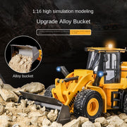 Huina 1552 1:16 11CH RC Loader Bulldozer Alloy Engineering Construction Truck with Lights