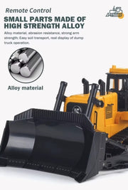 HUINA 1554 1:18 11CH Remote Control Heavy-Duty Bulldozer