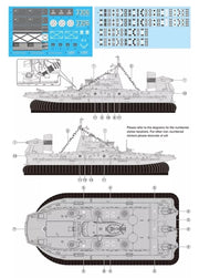 ZUBR-CLASS LCAC 2.4G 1:110 Brushless Motor ESC Amphibious Hovercraft Remote Control Military Ship