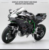 1:6 Kawasaki H2R Startup Sprayable Dynamic Alloy Diecast Model Bike with Sound and Light