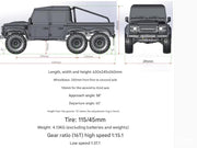 YK6101 1/10 RC Six-Wheel Drive Pickup Off-Road Climbing Car