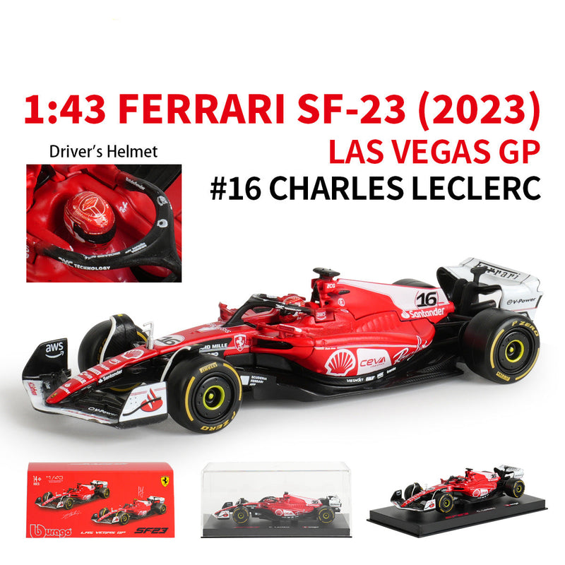 Modèle Réduit Ferrari F1 SF-23 Las Vegas GP 2023 (Sainz #55) – échelle 1:43, Bburago, Boîte Collector