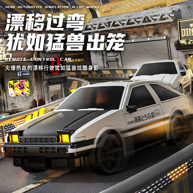 Toyota Sprinter Trueno AE86 Initial D 1:24 Mini RC Car with movable headlights